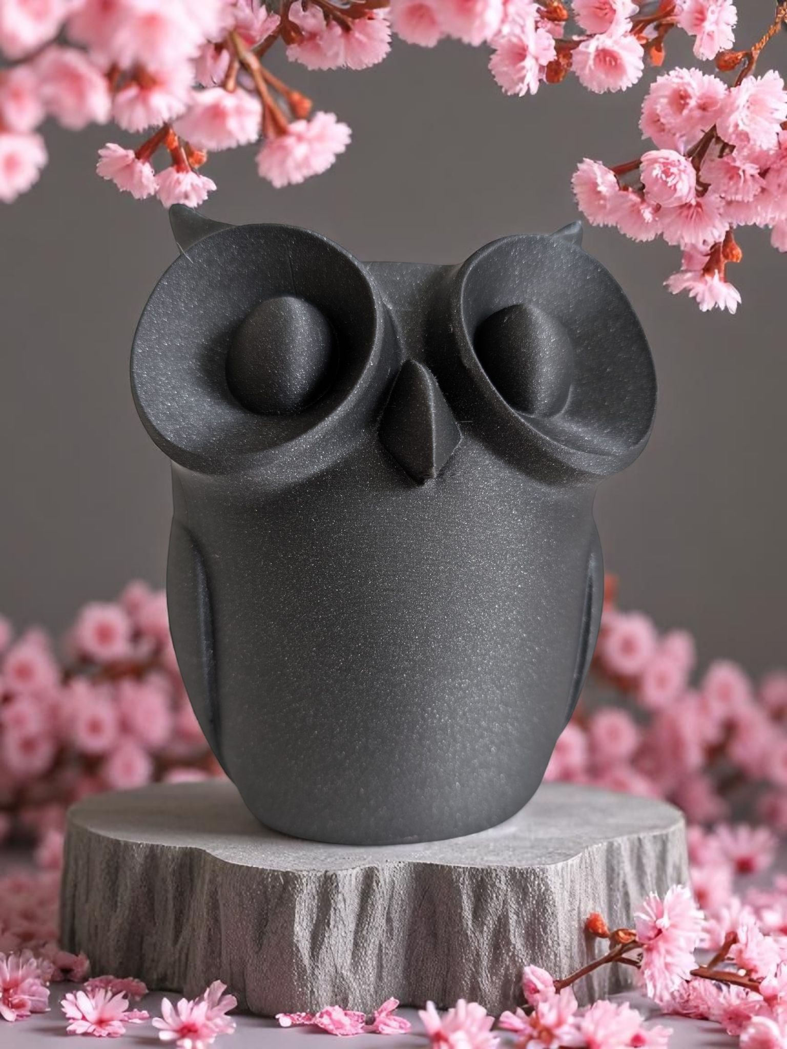 Minimalist Owl Sculpture - Front View